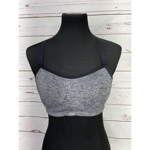 Victoria's Secret VSXSPORT Women's Black Grey Padded Cross Back Sports‎ Bra Size